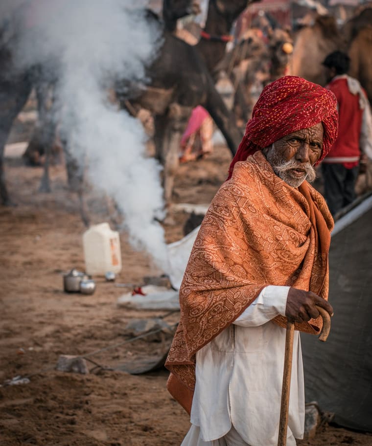 A trader at a Rajasthan fair